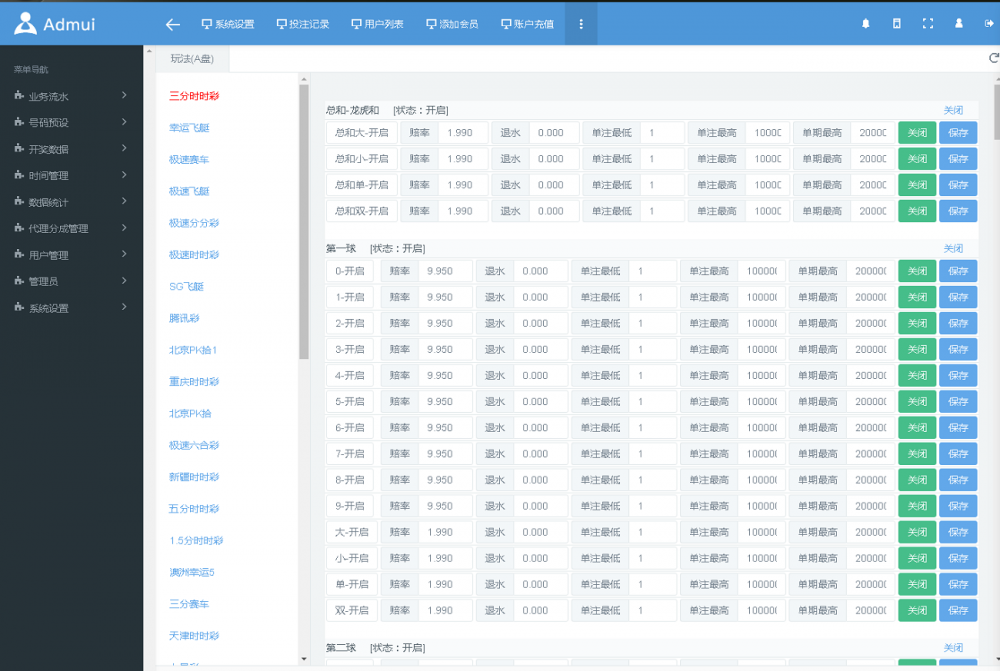 【运营版】最新时时彩现金盘口网源码,带系统彩盈利控制,新增多个168彩