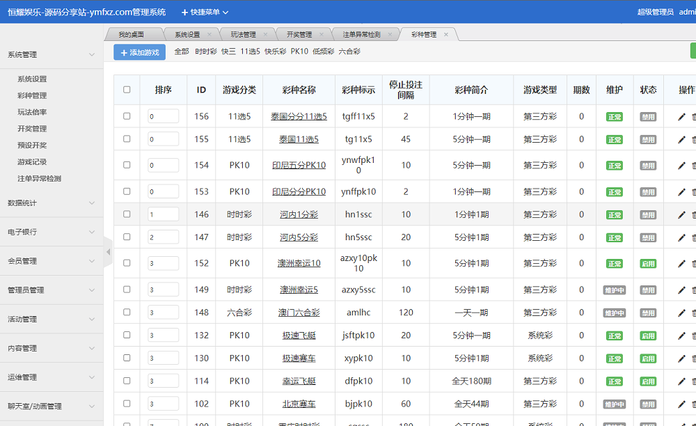 全网首发【已测试】全新UI界面tp框架大富彩票系统二次开发完整版系统开奖采集正常